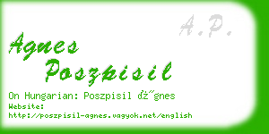 agnes poszpisil business card